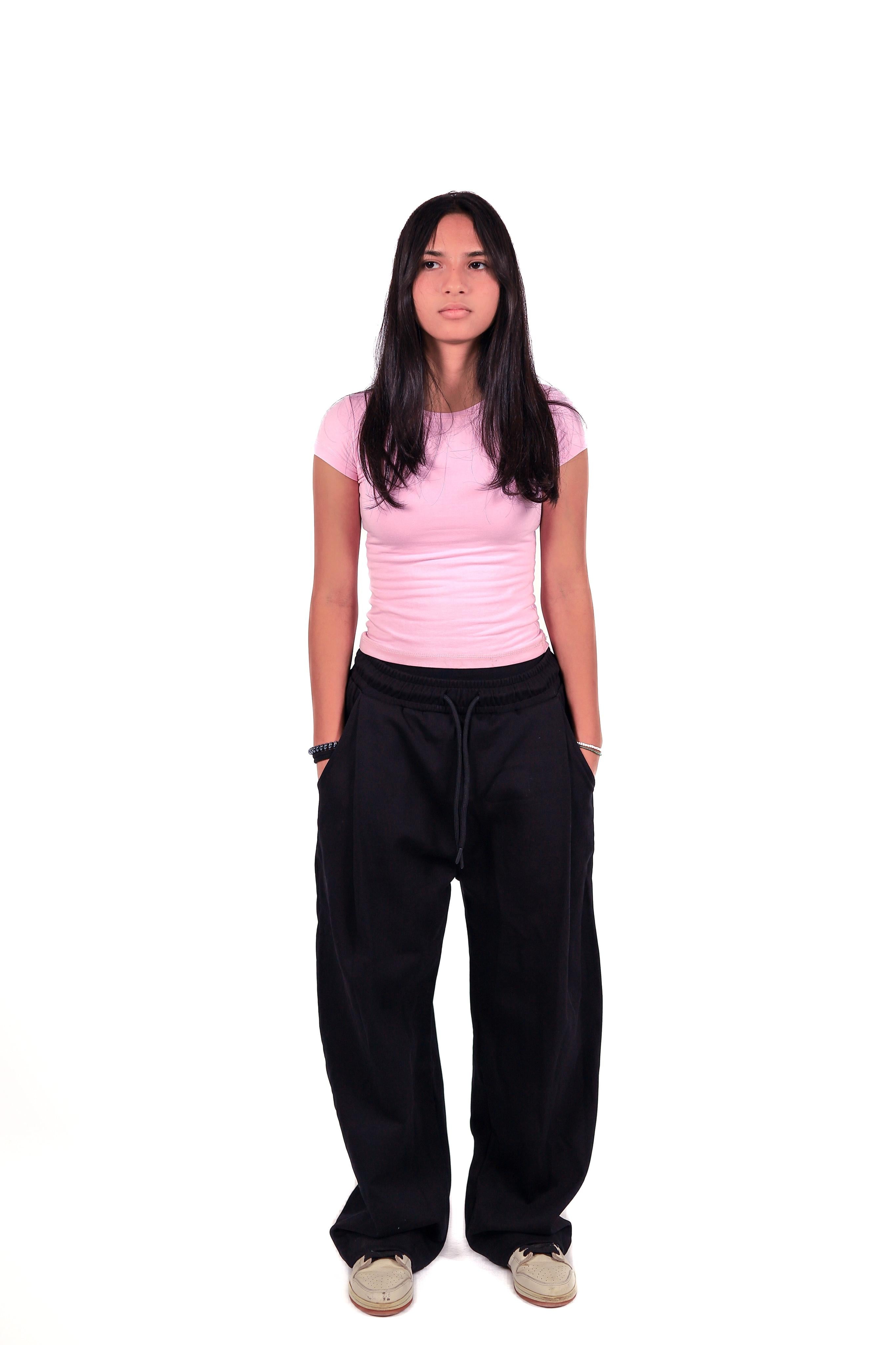Black Fitted Sweatpants