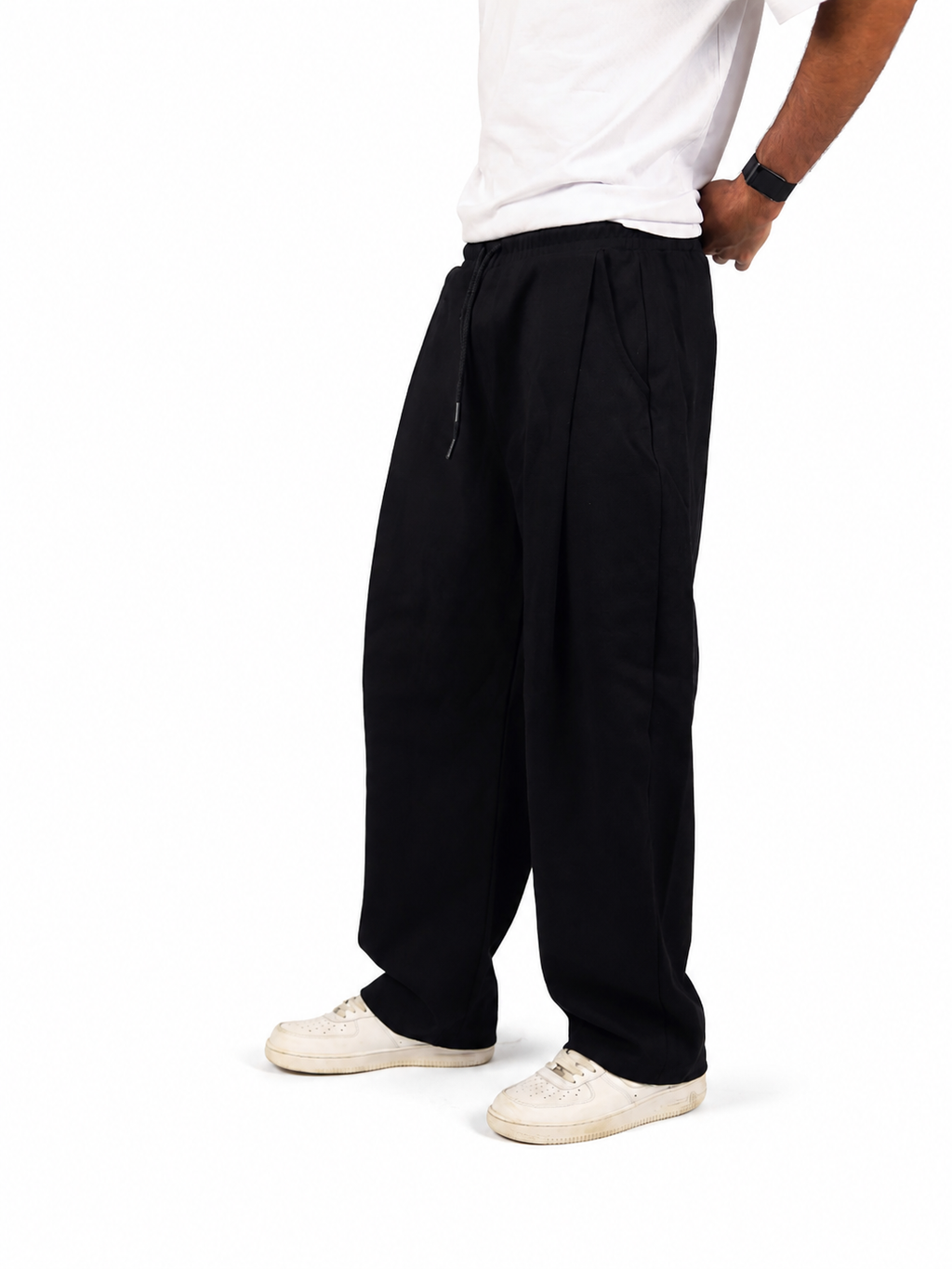 Black Fitted Sweatpants
